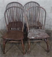 Antique Windsor Style Chairs (39" Tall). bidding