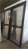 2 Aluminum Glass Electric Heavy Duty Doors