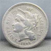 1865 Three Cent.