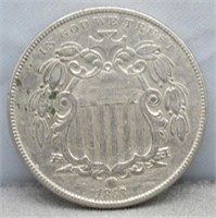 1868 Shield Nickel.