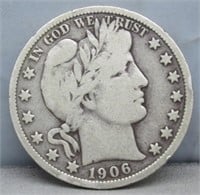 1906-S Half Dollar. VG.