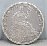 1876 Sealed Half Dollar. XF.