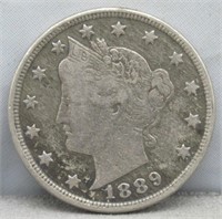 1889 V Nickel.