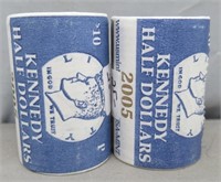 (2) Mint Wrapped BU Kennedy Half Dollar Rolls: