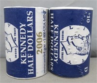 (2) Mint Wrapped BU Kennedy Half Dollar Rolls: