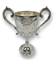 Impressive Antique English Sterling Silver Trophy