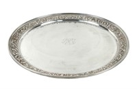 Steiff Hand Chased Sterling Silver 14" Tray