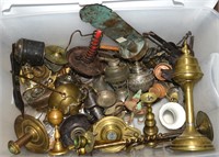 HUGE Collection of (mostly) Antique Metal Lamps &