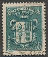 ANDORRA FRENCH #73 USED VF