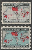 CANADA #85-86 MINT FINE-VF HR