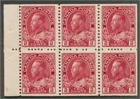 CANADA #106a BOOKLET PANE OF 6  MINT VF NH