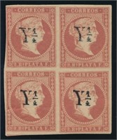 CUBA #15 BLOCK OF 4 MINT FINE-VF HR