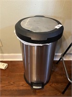 Stainless Foot-Operated Trash Can