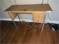 Small Fiberboard & Metal Desk