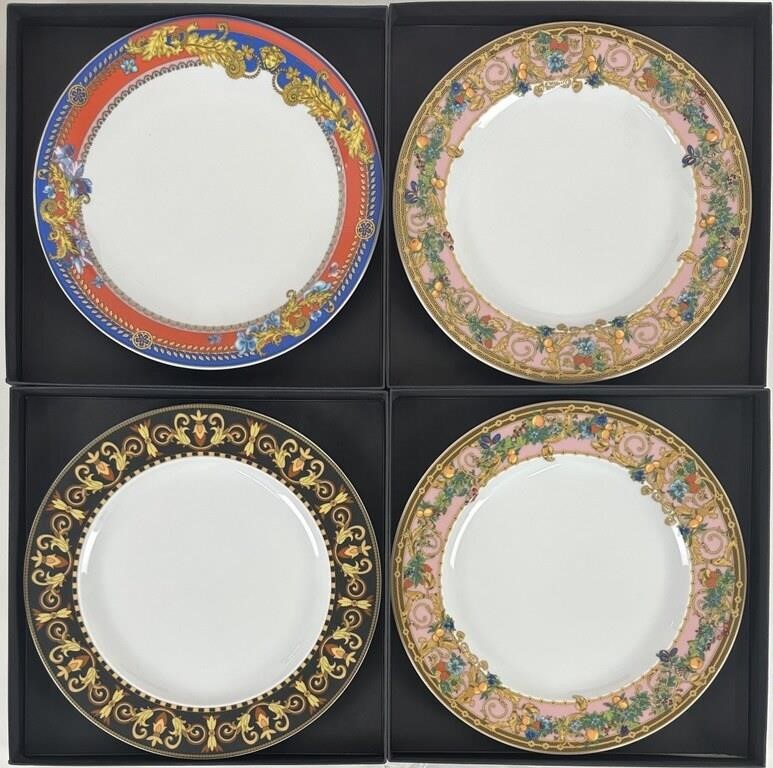 (4) Versace Rosenthal 8 1/2" D Plates