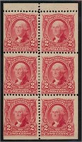 USA #301c BOOKLET PANE OF 6 MINT FINE HR