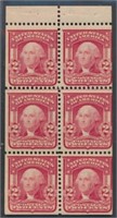 USA #319g BOOKLET PANE OF 6 MINT FINE-VF NH