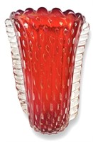 Murano Style Glass Vase 13"