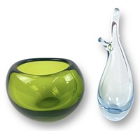 Per Lutken x Holmgaard Glass Vase & Holgaard Green
