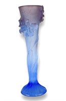 Daum France Glass Orchid Vase