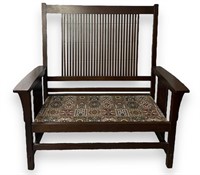 Stickley Mission Collection Oak Spindle Settee