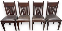 4 Prairie School-George Grant Elmslie Style Chairs