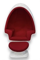 A. Jacobsen Style Egg Pod Lounge Chair & Ottoman