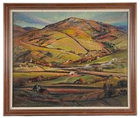 Albertus E. Jones Landscape Oil on Board