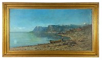 Harold Hall 'Seascape' Oil on Canvas 1898