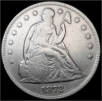 1872 Seated Liberty Dollar ABOUT UNCIRCULATED