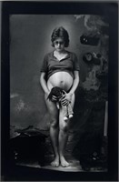 Jan Saudek 'Pregnant Woman' Silver Gelatin