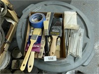 Assorted paint brushes & other