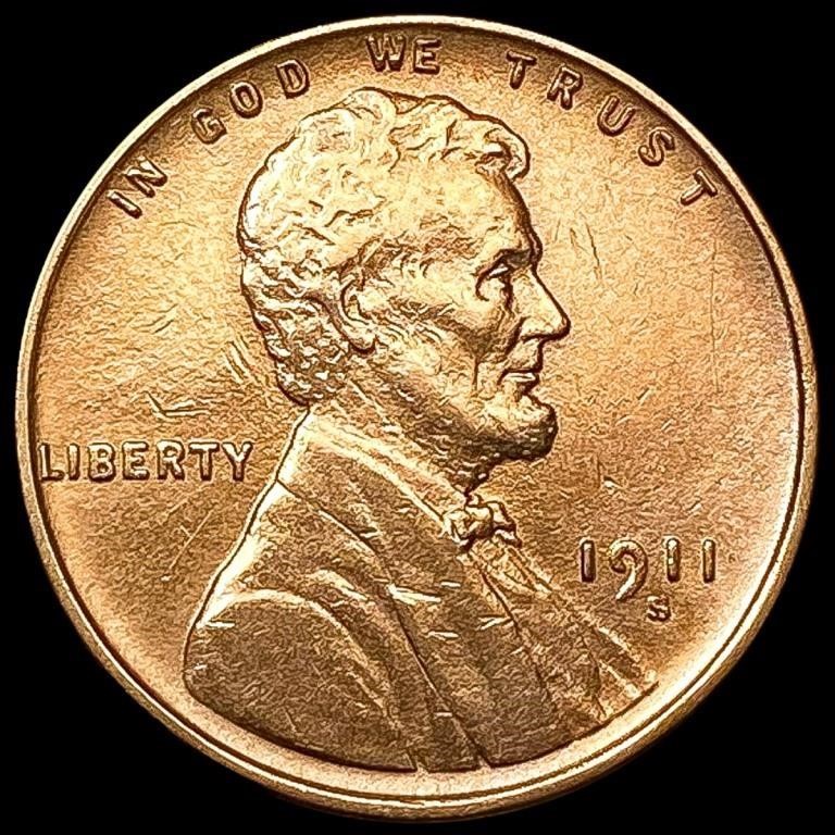 1911-S Indian Head Cent GEM BU