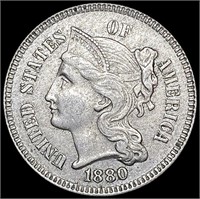 1880 Nickel Three Cent UNCIRCULATED