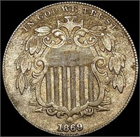 1869 Shield Nickel CLOSELY UNCIRCULATED