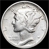 1918-S Mercury Dime NEARLY UNCIRCULATED