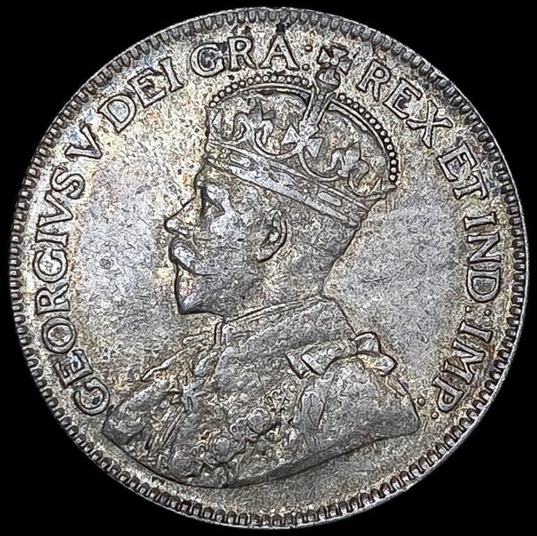 1921 Canada Silver 25 Cents HIGH GRADE