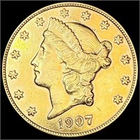 1907-S $20 Gold Double Eagle HIGH GRADE