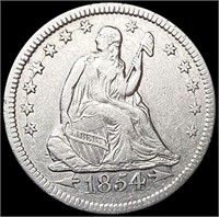 1854-O Seated Liberty Quarter CLOSELY UNCIRCULATED