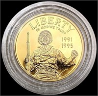 1995-W US Commem .25oz Gold $5 GEM PROOF