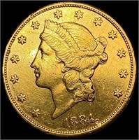 1884-S $20 Gold Double Eagle HIGH GRADE