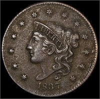 1837 Braided Hair Large Cent NICELY CIRCULATED