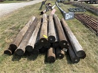 20- Creosote Wood Posts, One Lot, One Money