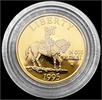 1995-W US Commem .25oz Gold $5 GEM PROOF