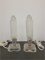 Glass Lamps - 12"Tall - Need bulbs