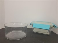 3 piece Glass Storage Containers with Lids, and