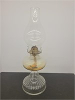 Pedestal Glass Oil Lamp - 19" Tall