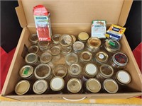 30 Canning Jars - Various sizes, comes with some