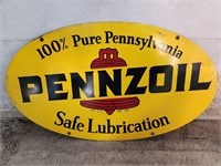 Pennzoil sign double sided