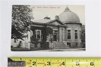 1913 Public Library Sullivan Indiana Postcard